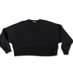DSG Black cropped women's M comfy crewneck sweatshirt